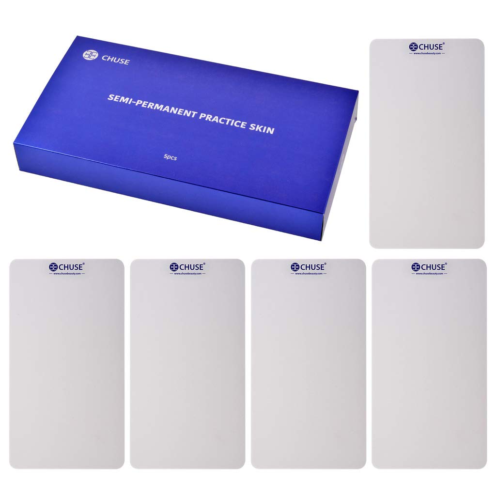 CHUSE Tattoo Practice Skin Sheet Blank Plain Double Side 26cm x 14.5 x 0.18cm (5 pieces of pack)