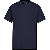 Tommy Hilfiger Boys Short Sleeve Solid V-Neck T-Shirt, Soft, Comfortable, Relaxed Fit