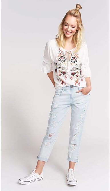 calça boyfriend rasgadinha