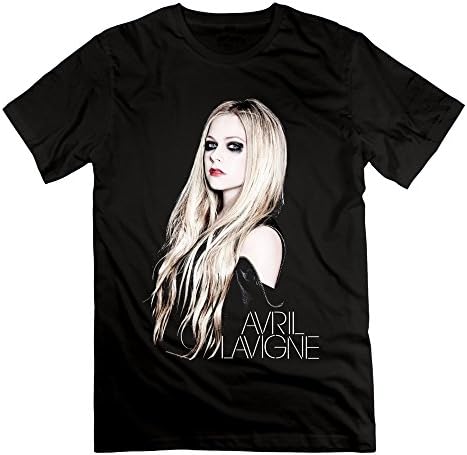 SAVIS 100% Cotton Men Avril Lavigne Rock N Roll How You Remind Me T-shirt Black
