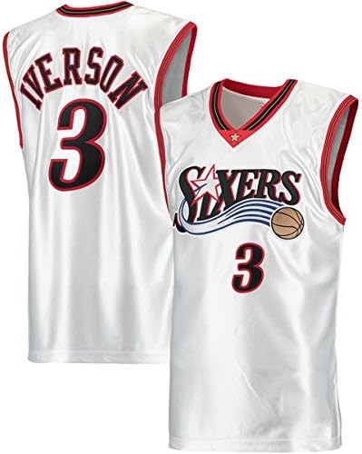 Men's Allen Iverson #3 Basketball Jersey Throwback Basketball Jersey - White