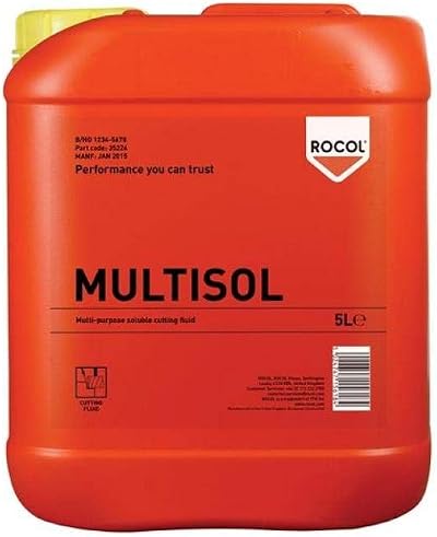 Rocol MULTISOL 5 Litre Water Mix Cutting Fluid Soluble Oil General Purpose