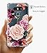LG G6 Case, LG G6 Phone Case with Flower,LUOLNH Slim Shockproof Clear Floral Pattern Soft Flexible TPU Back Cover (Purple)
