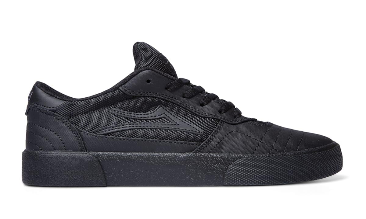 Lakai Cambridge Mens Skate Shoes, Black Canvas, 6.5
