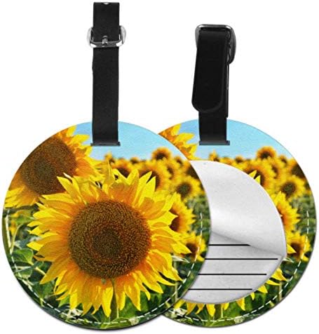 Travel Luggage Tags Golden Sunflower 