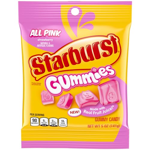 STARBURST ALL PINK GUMMIES, 5 OZ BAG