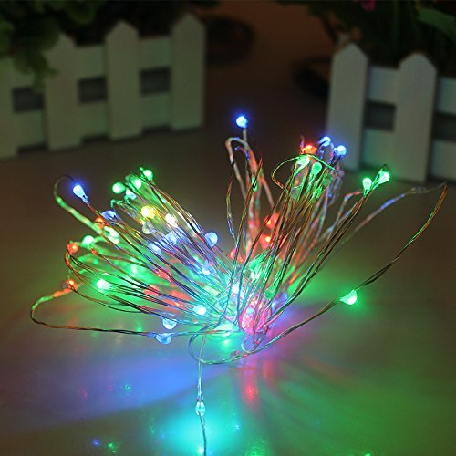 B2ocled 1 Pack Waterproof 10m String Lights Power Adapter Included Fairy Starry Lights for Decoration Multicoloured