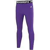 DEVOROPA Boys Leggings Youth Compression Pants Sports Tights Basketball Football Baseball Soccer Baselayer Slim/Regular/Husky