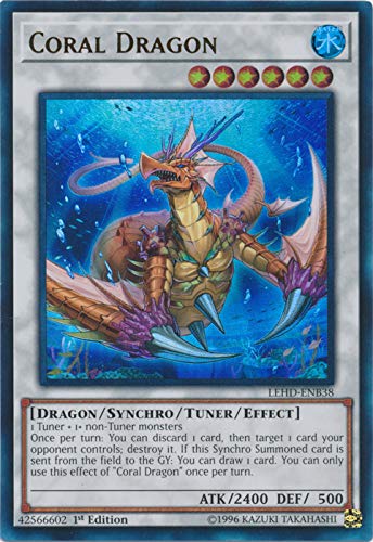 Yu-Gi-Oh! - Coral Dragon - LEHD-ENB38 - Ultra Rare - 1st Edition - Legendary Hero Decks - Aesir Deck
