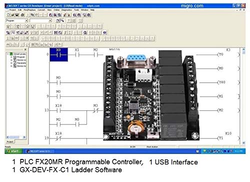 PLC Controller and Programming Software, USB Interface, Ladder Logic Automation w Training Bonus