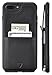 Vaultskin iPhone 7/8 Plus Wallet Case, ETON ARMOUR for iPhone 7/8 Plus (5.5) Slim Minimalist Bumper Case for Cards and Cash, Genuine Leather - Holds up to 10 Cards (iPhone 7/8 Plus, Black)