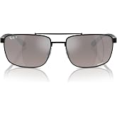 Ray-Ban Unisex Rb3737ch Chromance Rectangular Sunglasses