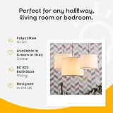 MiniSun Nesting Fabric Ceiling Light Shades Cream Pack of 3 S M L 30cm view 3