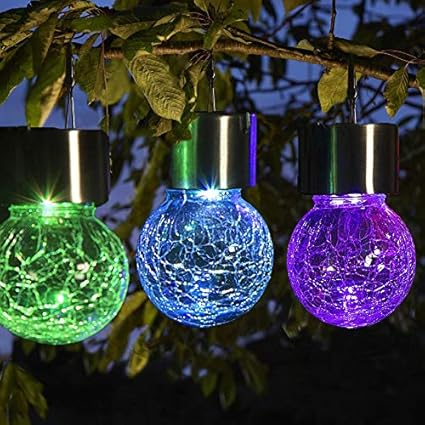 Hängende Solarleuchten mit 3 verschiedenen Farben, wasserdicht, zum