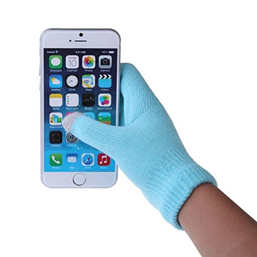 SEAZON DEALS WaitingU Winter Case Simple Thicken Soft Warm Texting Touch Screen Gloves For All Touchscreen Electronic Devices iPhone Laptop Touchnology Fingertips Outdoors Cycling Liners