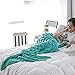 yashidali Wearable Mermaid Tail Blanket Crochet, All Seasons Warm Knitted Bed Blankets Sofa Living Room Quilt for Kids and Adults, Fish-Scales Pattern, 76.8