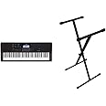 Casio CT-X700 61-Key Portable Keyboard and OnStage KS7190 Classic Single-X Keyboard Stand, Black