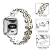 TOYOUTHS Metal Link Compatible with Fitbit Versa 2 Watch Band/Versa Lite/Versa Bands for Women Stylish Dressy Strap Designer Bracelet Replacement Wristbands for Versa 2 Special Edition, Silver+Gold