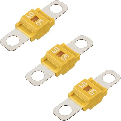 BOJACK 60A Midi High Current Fuse Bolt-on 60A Pack of 3 for Vehicles