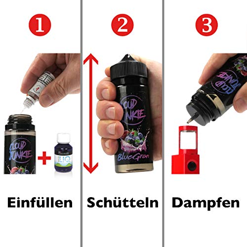 CloudJunkie Aromakonzentrat Reddish Tea, Shake-and-Vape zum Mischen mit Basisliquid für e-Liquid, 0.0 mg Nikotin, 30 ml – Bild 3