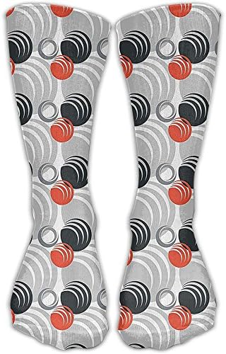 Creepy Colorful Circles Weird Rounds Graphic Print Long Compression Socks For Women And Men - Best Medical, Nursing, Travel Flight Socks - Running Fitness