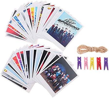 Templom SIX Kpop GOT7 Album Spinning TOP : Between Security & Insecurity PhotoCard PhotoBook Poster LOMO Card Gift Card Stickers, 40Pcs