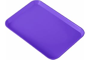 JMU Dental Procedure Trays Autoclavable Set Up Flat Trays Size B 13.25" X 9.75", Plastic Instrument Trays (Purple)