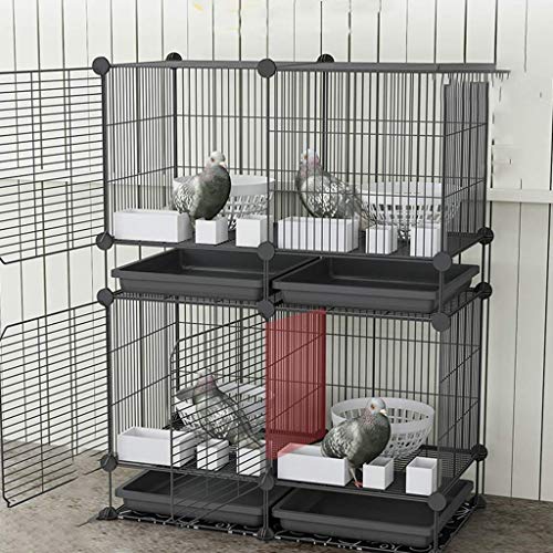 KUANDARM GroÃe Taubenkäfige Für Den Hausgebrauch Kombinierte Vogelhäuschen Aus Eisen Können Gruppiert Und Gepaart Werden, Black 75 * 35 * 96cm – Bild 5