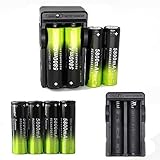 8 pcs 18650 5800mAh Li-ion 3.7V Rechargeable Battery + 2 pcs Dual Smart 18650 Battery Charger (NOT AA or AAA Battery)