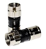 PPC Belden EX6PLUS RG-6 Snap & Seal Outdoor Compression Connector, Comcast, DTV & Dish Approved, 100 Piece