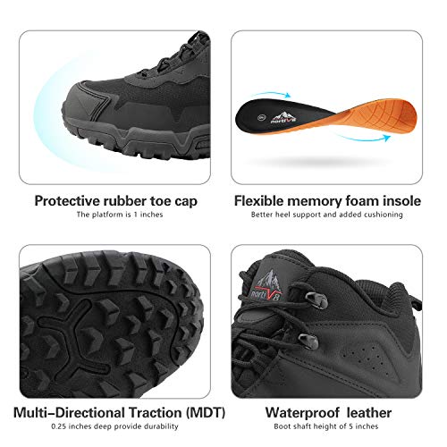 NORTIV 8 Men's Waterproof Hiking Boots Lightweight Mid Ankle Trekking