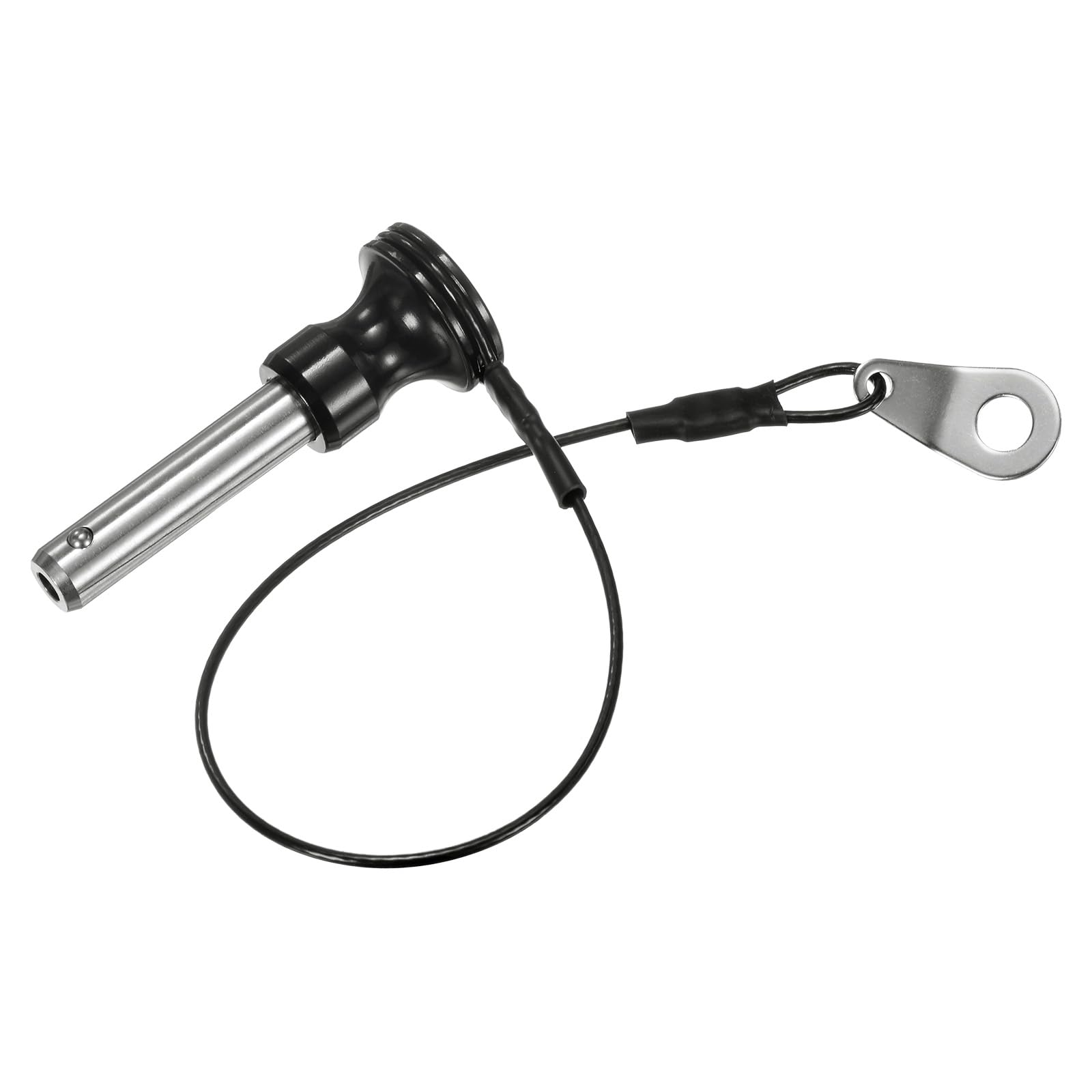 M METERXITY Ball Locking Pin, 5/16" [8mm] Dia., 31/32 [25mm] Usage Length Push-Button Quick Release Pins W Lanyard Cable for Speaker/Aviation/Gym/Machine [304 Stainless Steel]