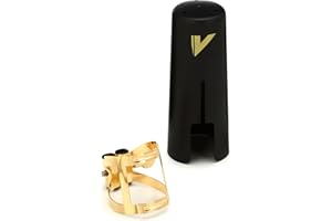 Vandoren LC58DP M/O Ligature and Plastic Cap for Tenor Saxophone; Gilded Finish