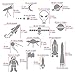 Aleks Melnyk #23 Metal Journal Stencil/Rocket UFO/Stainless Steel Stencil 1 PCS/Template Tool for Wood Burning, Pyrography and Engraving/Scrapbooking/Crafting/DIY