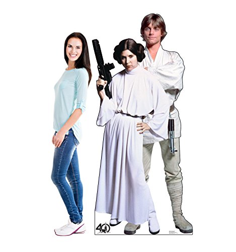 Advanced Graphics Luke & Leia Life Size Cardboard Cutout Standup - Star Wars 40th Anniversary - Thumbnail 3