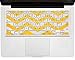 Kuzy Compatible with MacBook Keyboard Cover for Older Version MacBook Pro 13 15 17 inch and MacBook Air 13 inch, iMac Wireless Keyboard, Silicone Skin Key Board Protector, Chevron Yellow