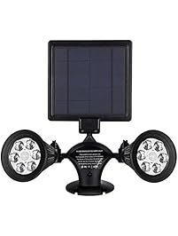 Solar Lights Motion Sensor Outdoor, OPERNEE Upgraded Double Spotlights 12 LED Solar Powered Dual head 360 Degree Rotatable Security Light for Patio Porch Deck Yard Garden Garage Driveway Outsides Wall