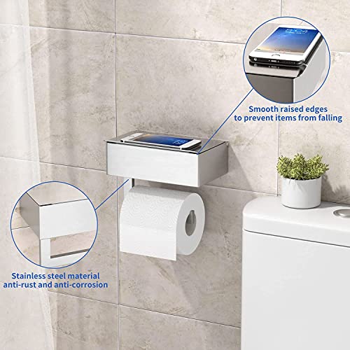 Carmanon Toilet Paper Holder with Flushable Wipes Dispenser, Wall