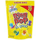 Ring Pop Individually Wrapped Variety Party Pack - 20 Count Candy Lollipop Suckers w/ Assorted Flavors-Easter Gift Basket Stuffers