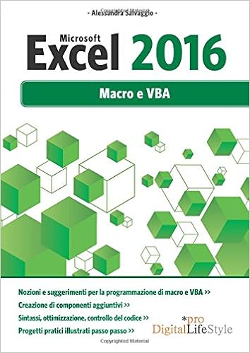 Microsoft Excel 16 Macro E Vba Digital Lifestyle Pro Salvaggio Alessandra Amazon Es Libros