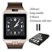 GSM DZ09 Heartrate Test Smart Watch Phone for Android Iphone Lg Sony HTC Pedometer Anti-lost Watch (Silver With Black Strap)