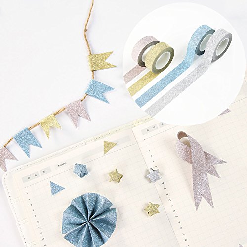 image for cyclamen9 Glitter Washi Tape Masking Tape Decorative Sticker Paper Adh