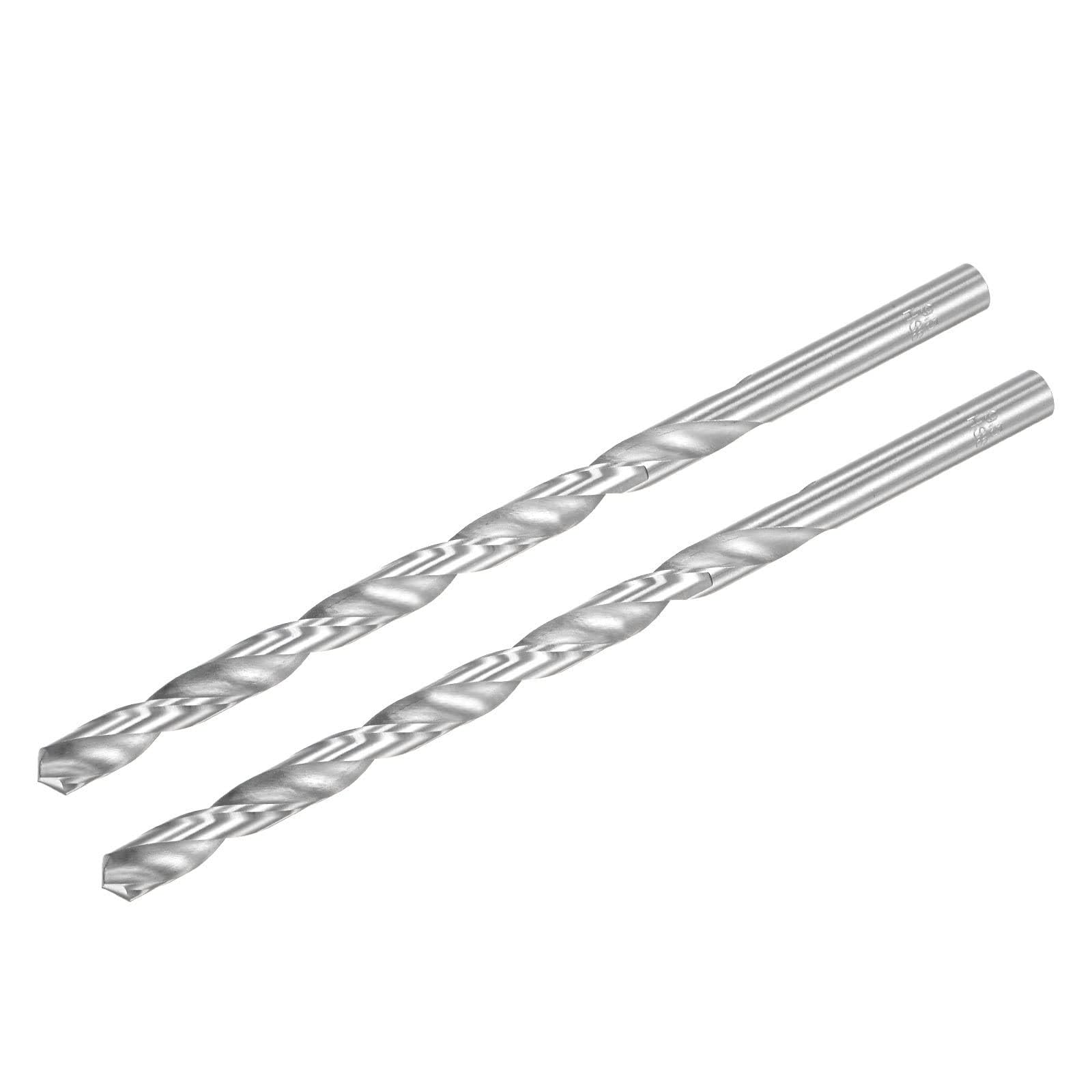 TA-VIGOR 2Pcs 9.5mm Extra Long Twist Drill Bits, 200mm Length High-Speed Steel HSS Straight Shank Spiral Drill Bits for Wood Metal Aluminum Plastic — image 1