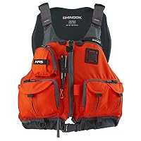 NRS Chinook Mesh Back Fishing PFD Orange S/M