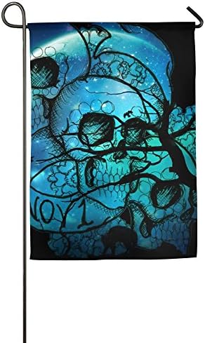 Skull Cool Polyester Garden Flag House Banner For Party Yard Home Outdoor Decor