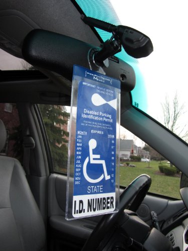 image for Mirortag Silver Plus 2 Hooks by JL Safety- Handicap Tag Holder Magneti
