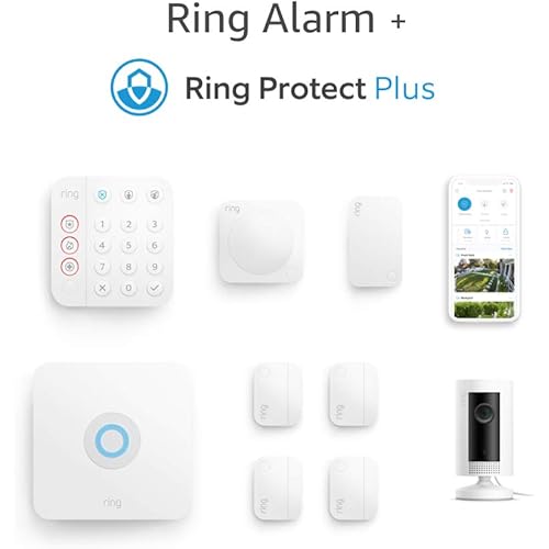 Ring Alarm 8-piece Kit (2nd Gen) with Ring Indoor Cam and Ring Protect Plus Plan with monthly auto-renewal