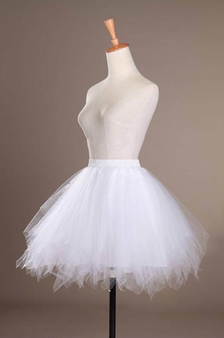 Honeystore Women's Tutu Petticoat Skirt Prom Evening Occasion Accessory White: Clothing