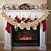 Happy Holidays Banner Burlap | Christmas Banner Burlap | Christmas Decorations| Holiday Decorations| Perfect for Home Yard Indoor Outdoor Mantel Fireplace Hanging Decor