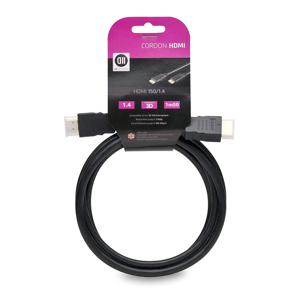 D2 Diffusion d2hdmi150cav HDMI Cable 1.5 m Black